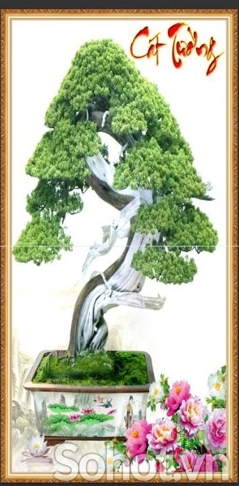 Tranh gạch 3d ốp tường tranh cây cảnh - SXX33