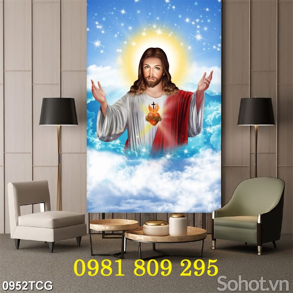 Tranh chúa - gạch tranh công giáo cao cấp JH3212
