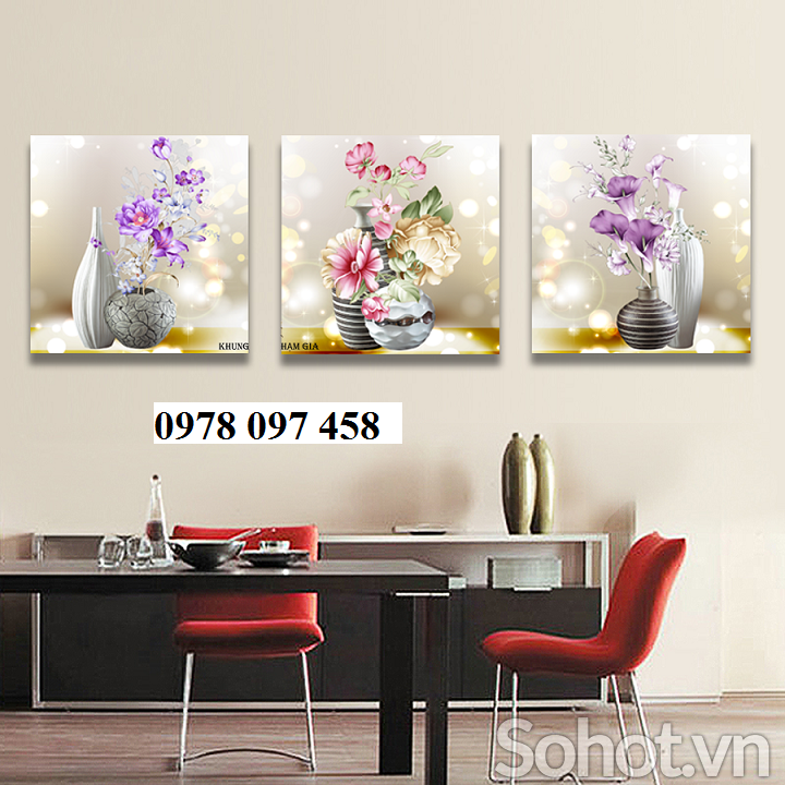 Gạch tranh phòng ăn đẹp