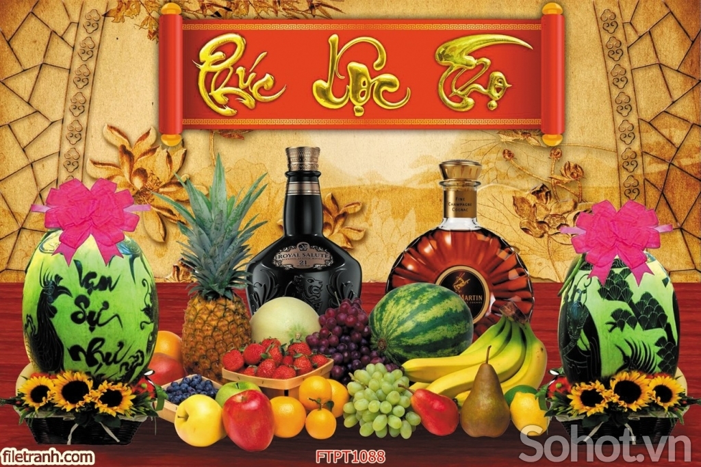 Tranh 3D- Tranh gạch phòng thờ