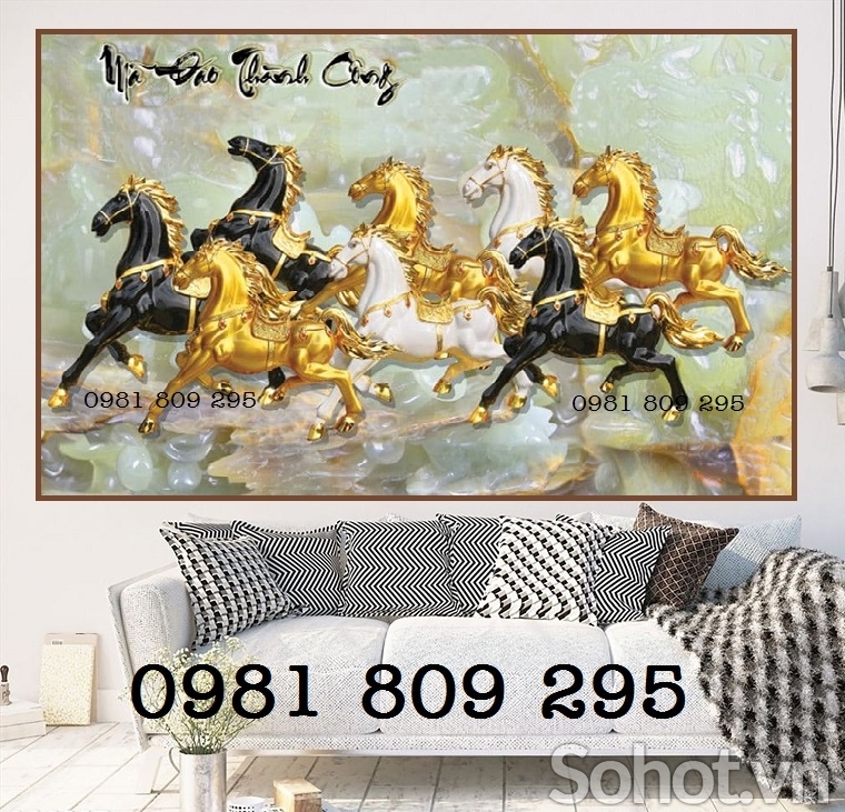 Tranh ngựa , gạch tranh 3d