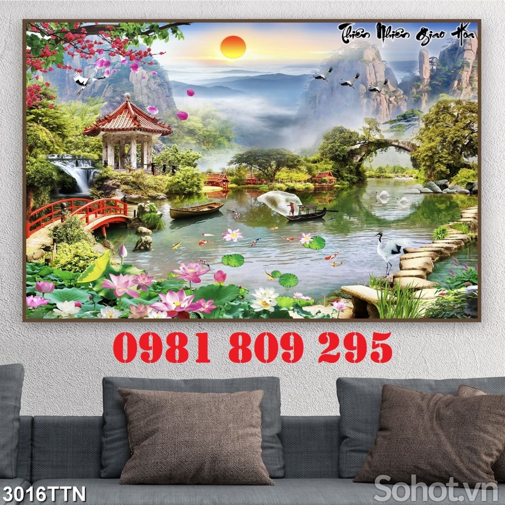 Gạch tranh thiên nhiên 3d