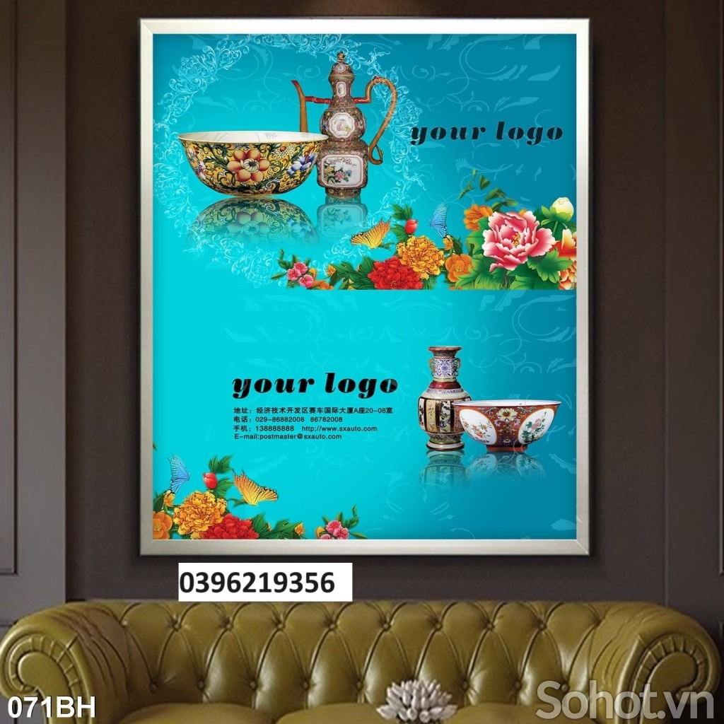 Tranh gạch bình hoa đẹp 3D trang trí