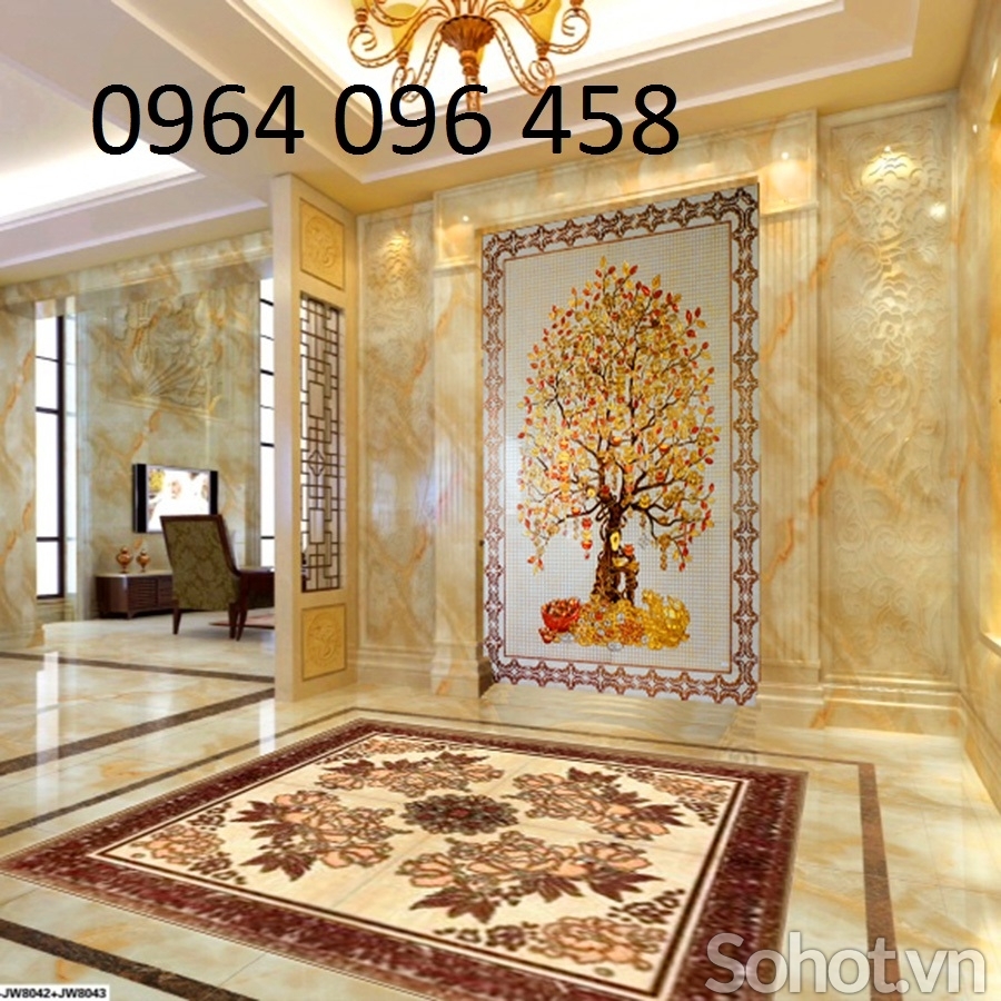 Tranh gạch 3d cây tiền vàng - NBCV42
