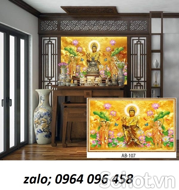 Tranh phật 3d - tranh phật gạch 3d - XC322