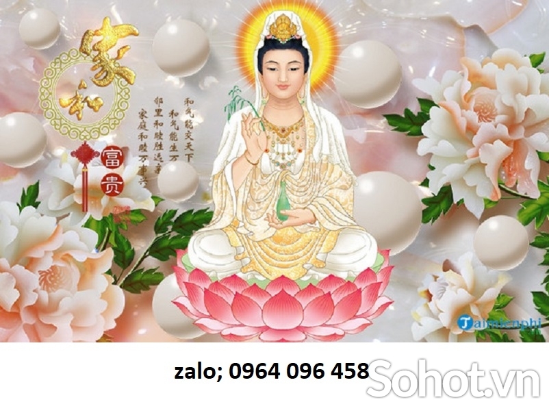 Tranh gạch 3d ốp tường phật phòng thờ - BC43