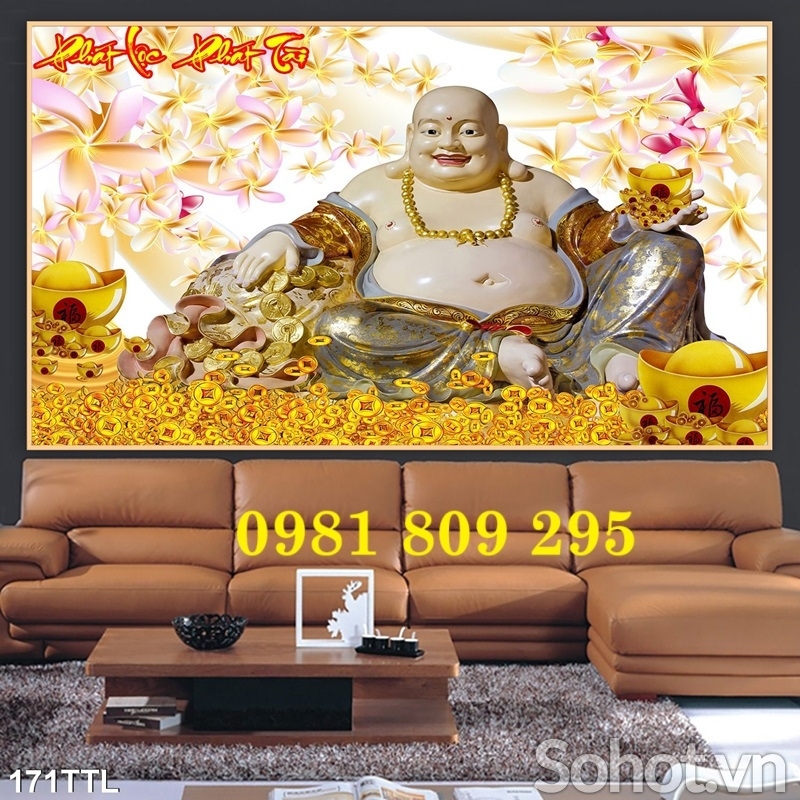 Tranh gạch 3d ốp tường thần tài HN939