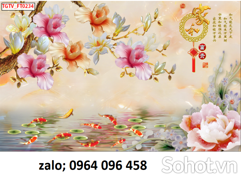 Tranh gạch 3d ốp tường phòng khách - FS32