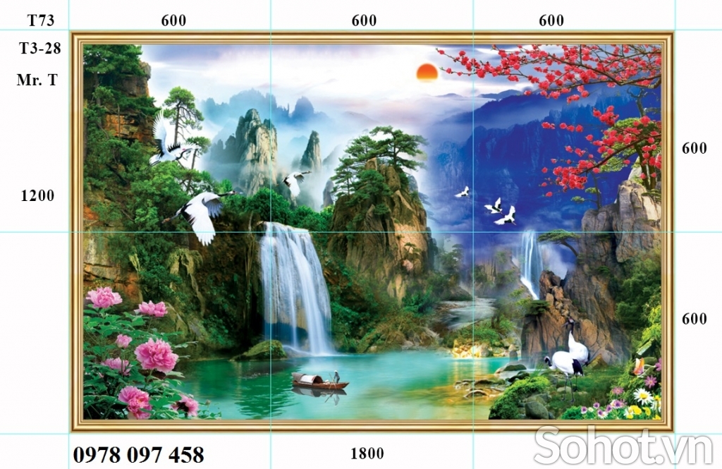Tranh gạch 3D - tranh phong cảnh