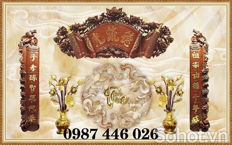 Gạch tranh phòng thờ HP9724