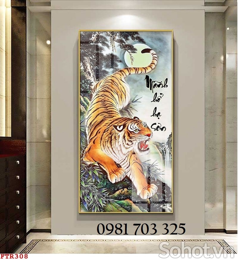 Gạch men trang trí, tranh con hổ