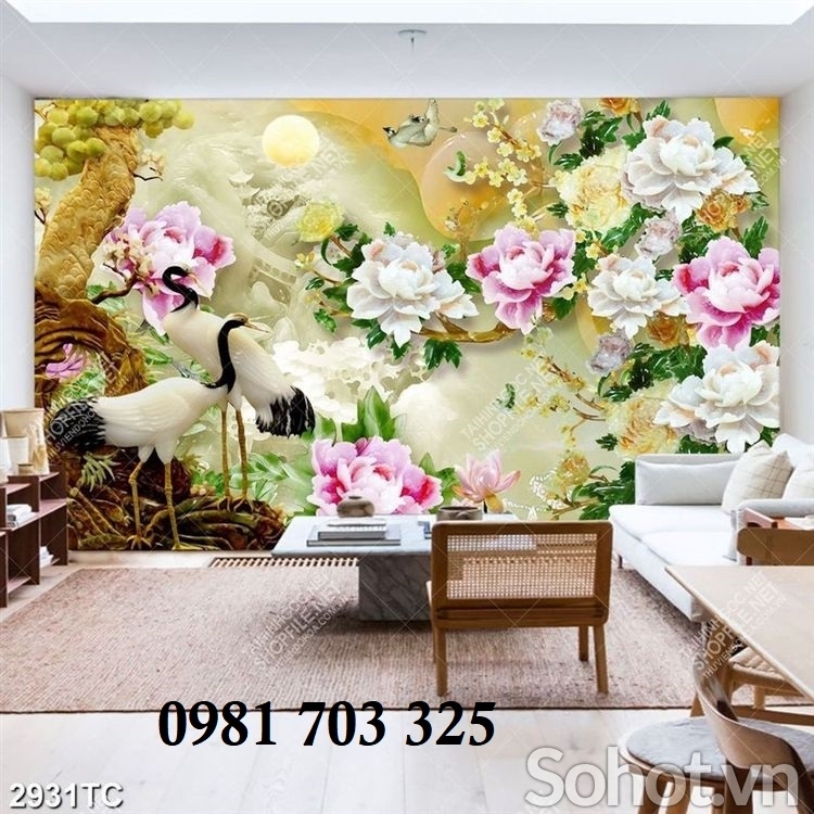 Tranh gạch 3D sứ ngọc cao cấp