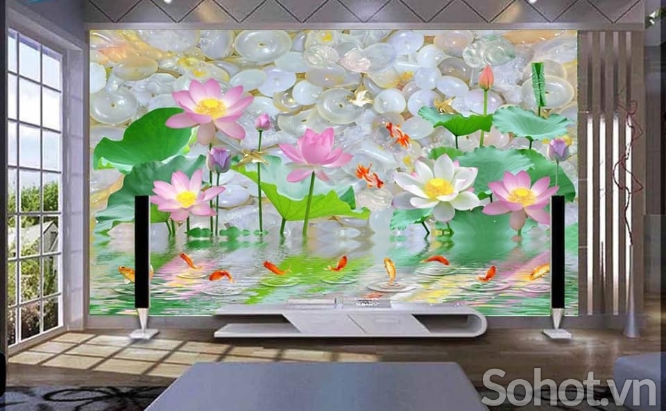 Tranh gạch sứ ngọc 3D trang trí phòng