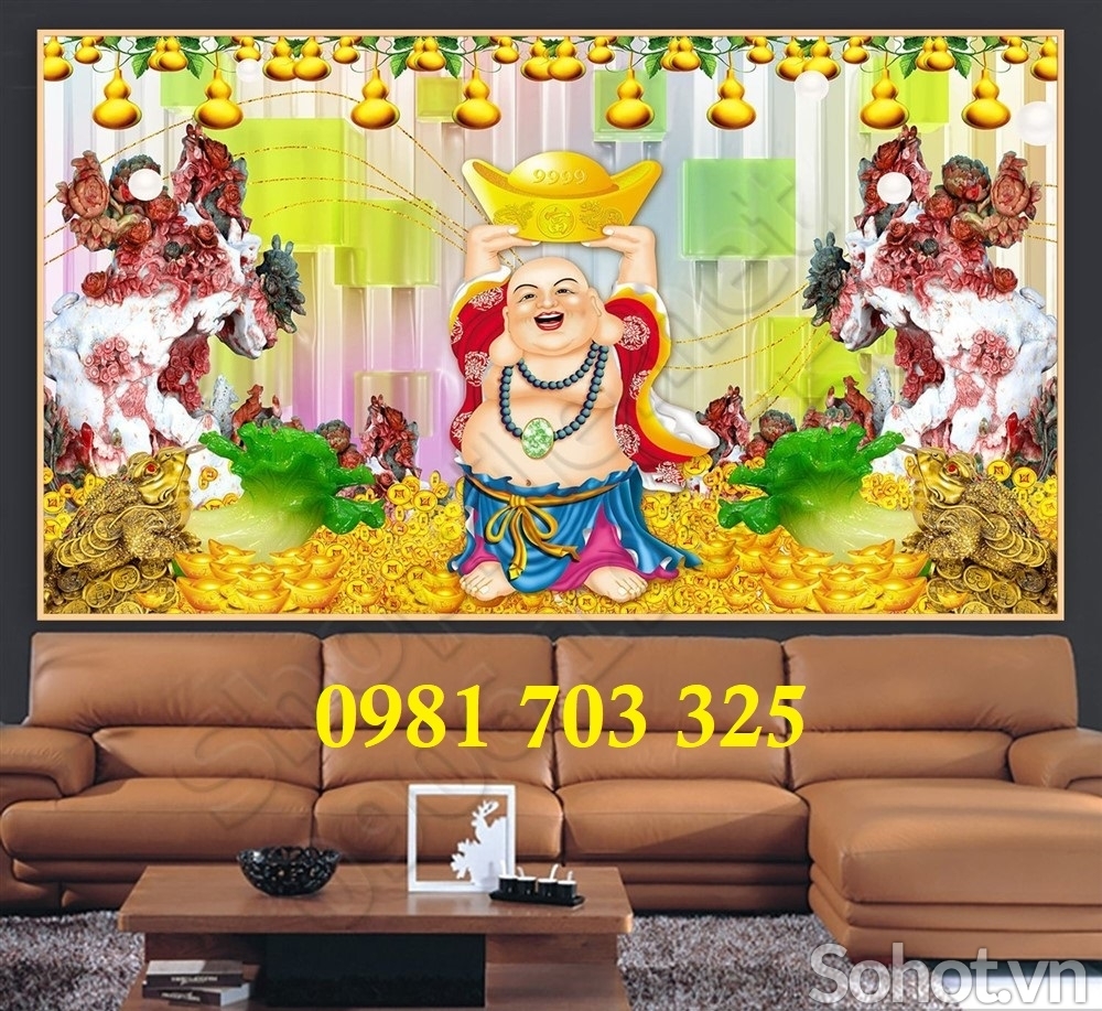 Tranh phật di lặc, tranh gạch men