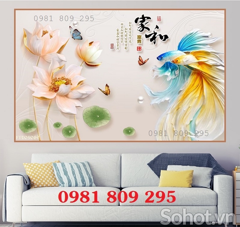 Gạch tranh tường 3d trang trí HO8967