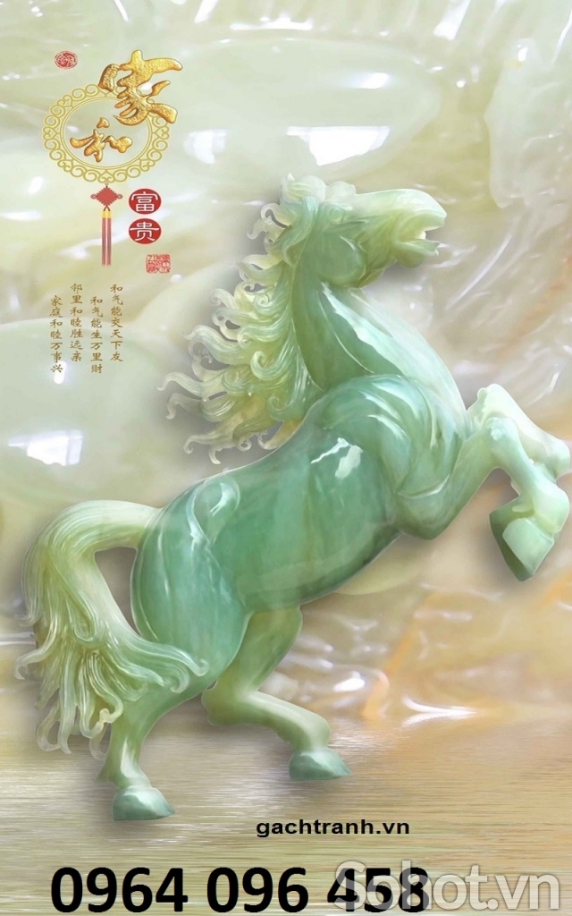 Tranh gạch 3d phong thủy mã đáo thành công - 533XCC