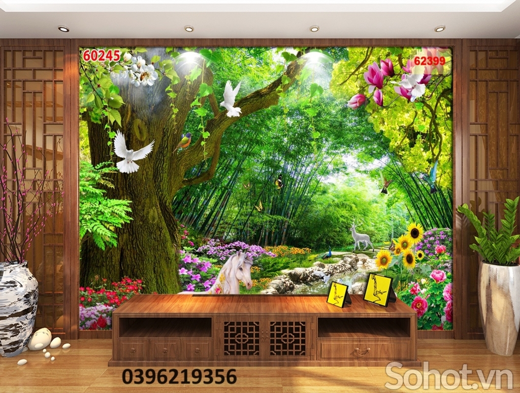 Tranh gạch 3d sơn thủy trang trí