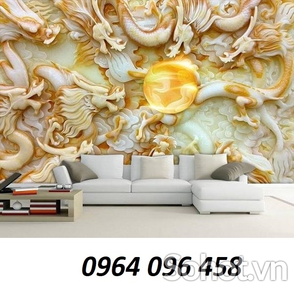 gạch tranh 3d ốp tường sau tivi - VV4