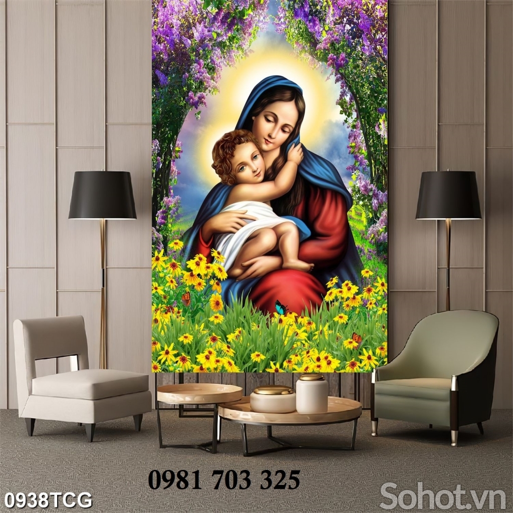 Tranh gạch công giáo trang trí tường