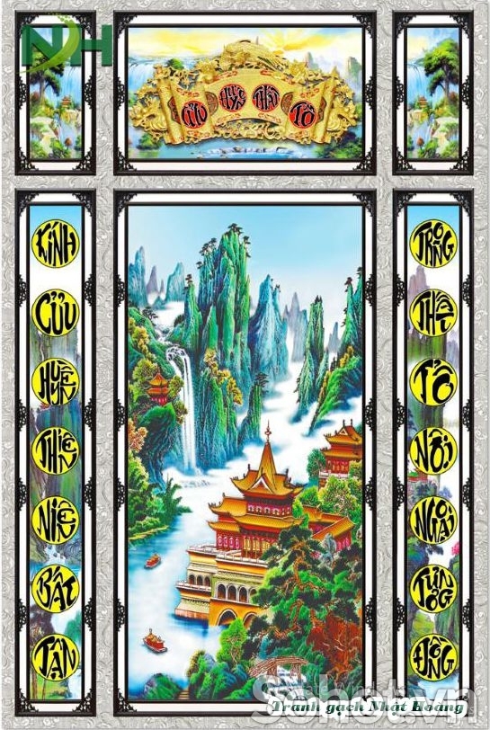 Tranh gạch 3d cửu huyền thất tổ - VBB63