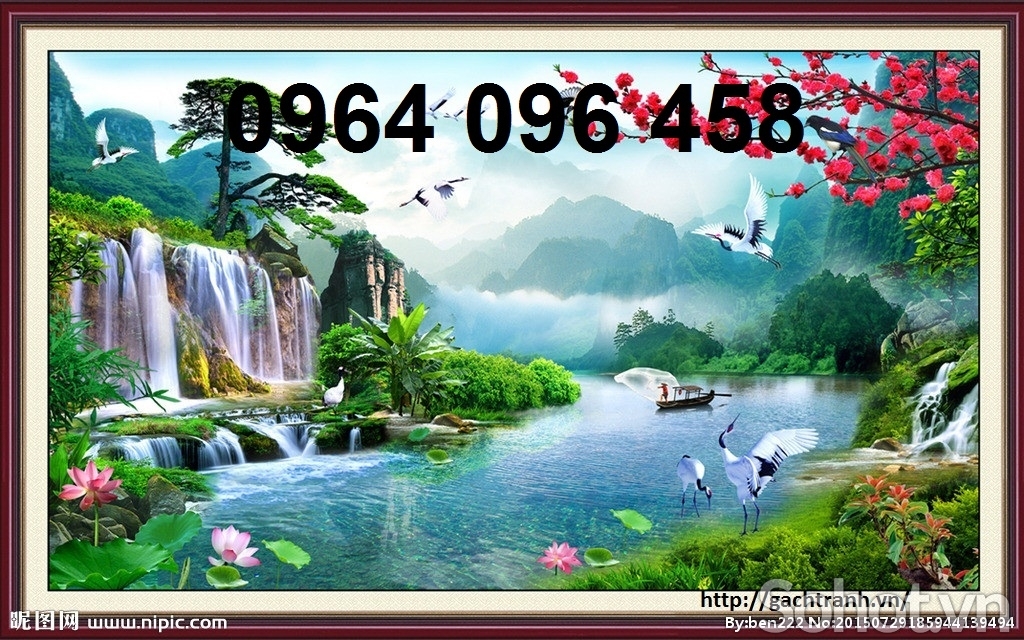 Tranh gạch 3d sơn thủy hữu tình - MBV52