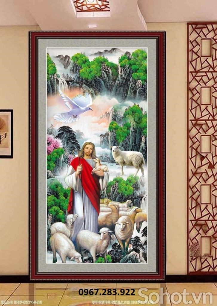 Gạch ốp tường 3d Thiên Chúa