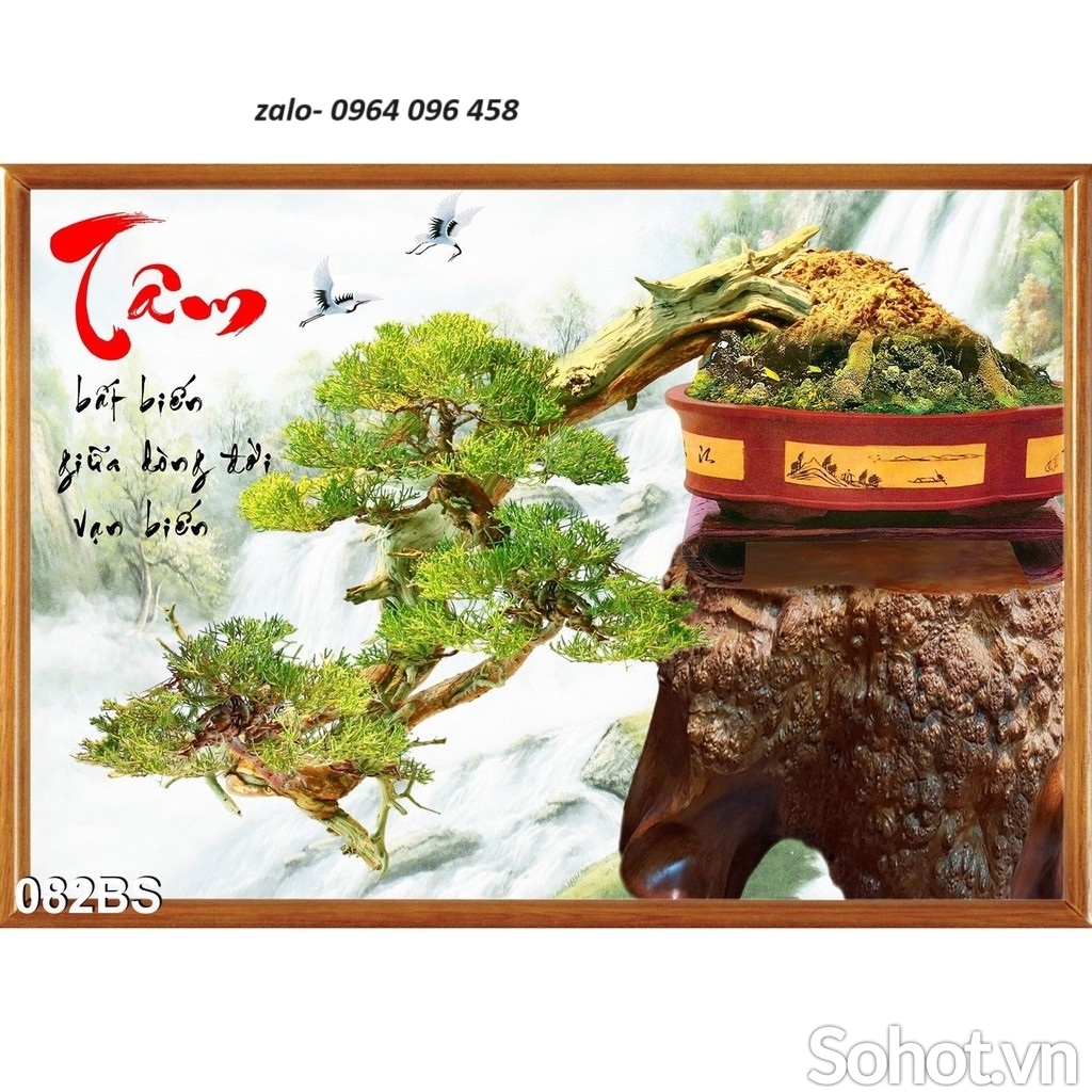 Tranh gạch 3d cây bon sai - XCX3