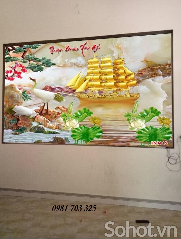 Gạch tranh thuận buồm xuôi gió- gạch 3D