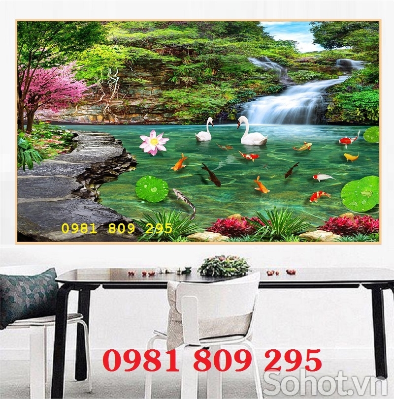 Tranh gạch đẹp - tranh 3d phong cảnh