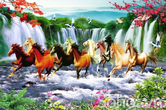 tranh phong thủy tuổi dần - tranh gạch 3d - SL93