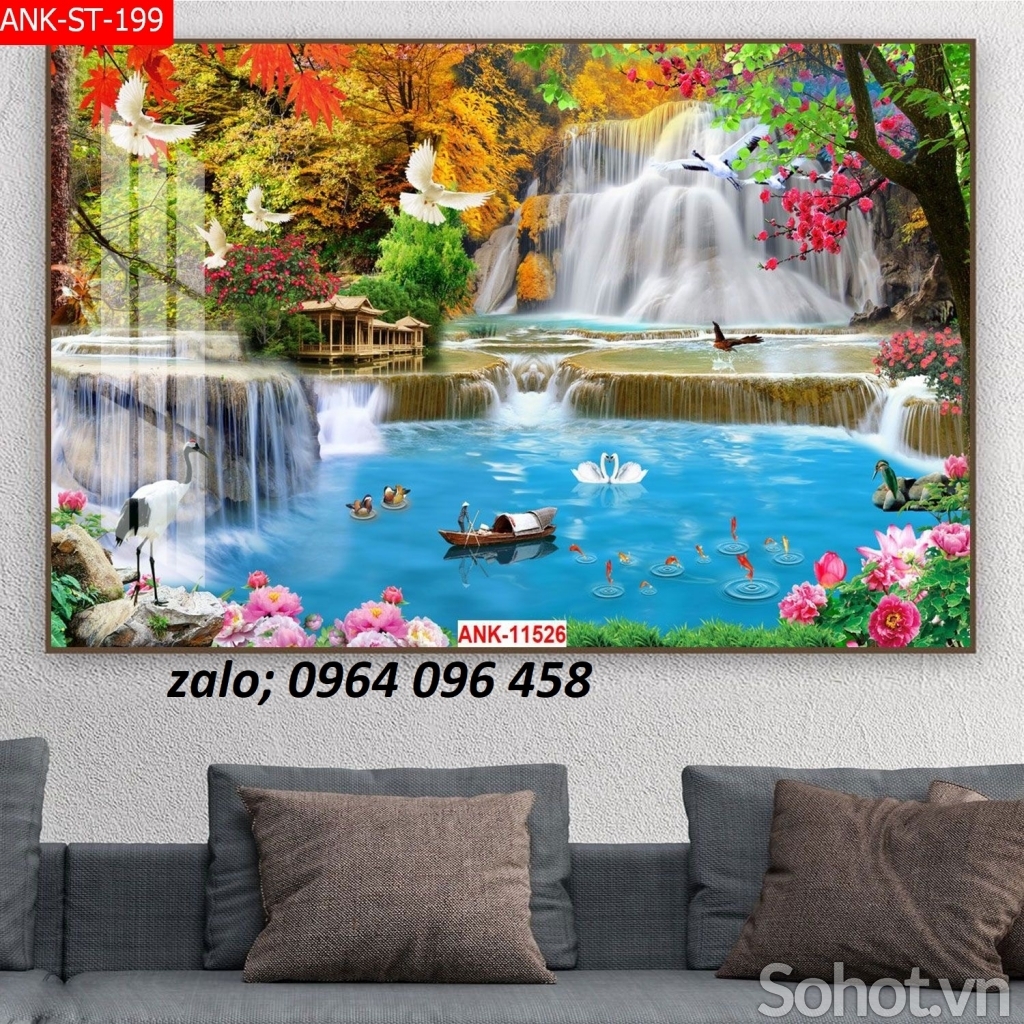 Tranh gạch 3d ốp tường phòng khách - XBC522