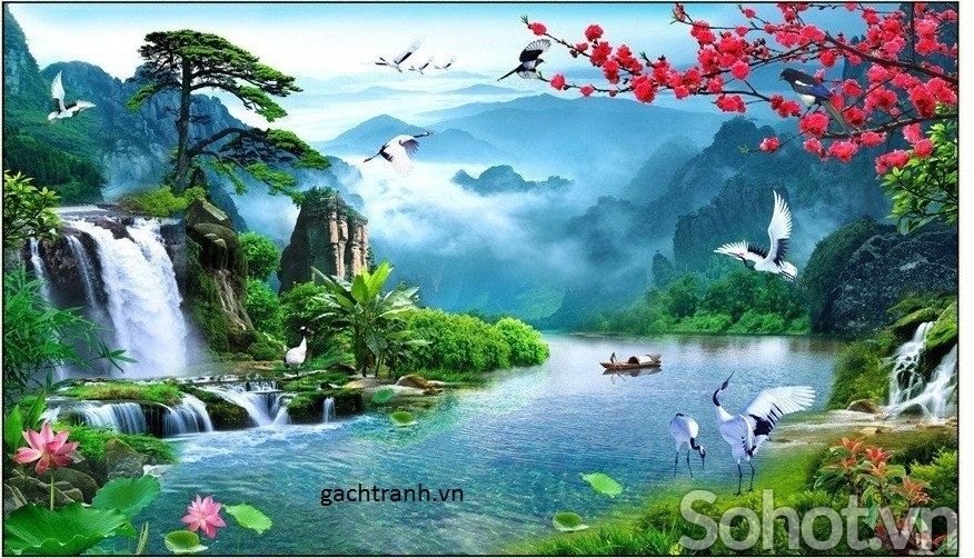 Tranh gạch 3d bóng kính - SKDC4