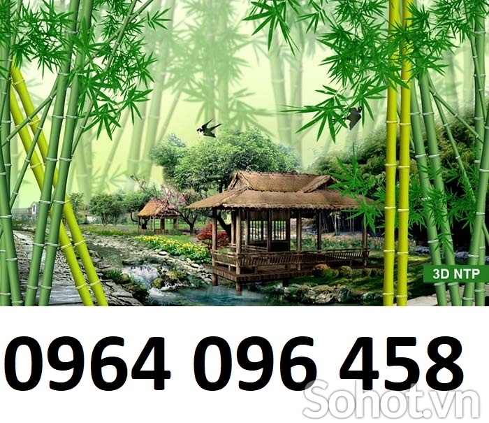 tranh gạch men 3d ốp tường mẫu tre trúc - HD2