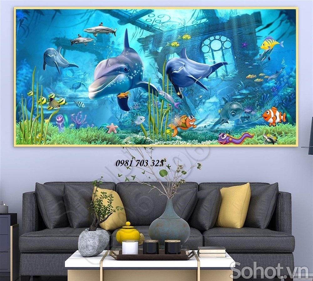 Tranh gạch men 3D trang trí phòng