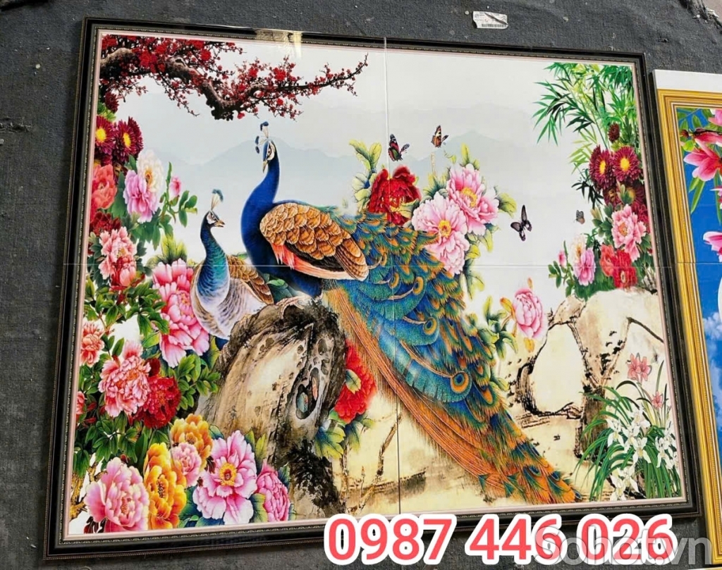 Tranh gạch men ốp tường phòng khách 3d đẹp HP9822