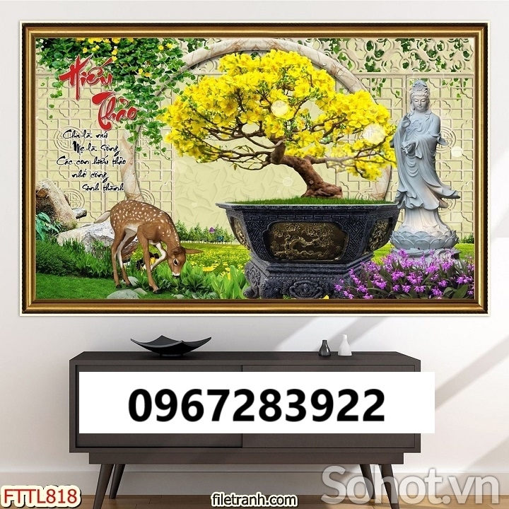 Tranh gạch hoa mai vàng đẹp trang trí