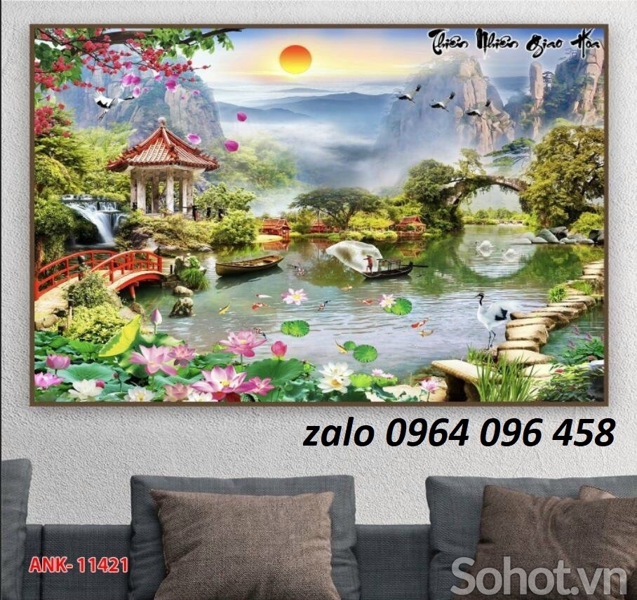 Tranh phong thủy 3d- tranh gạch 3d phong thủy - 667CM