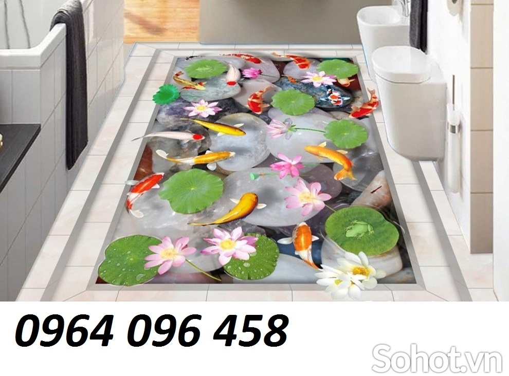 Gạch lát sàn 3d phòng khách đẹp - DCC52