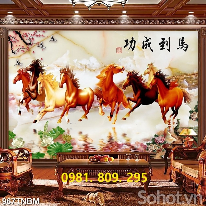 Tranh gạch mã đáo , ngựa phong thủy