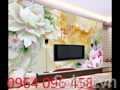 Mẫu tranh gạch 3d phong thủy phòng khách - KLL09
