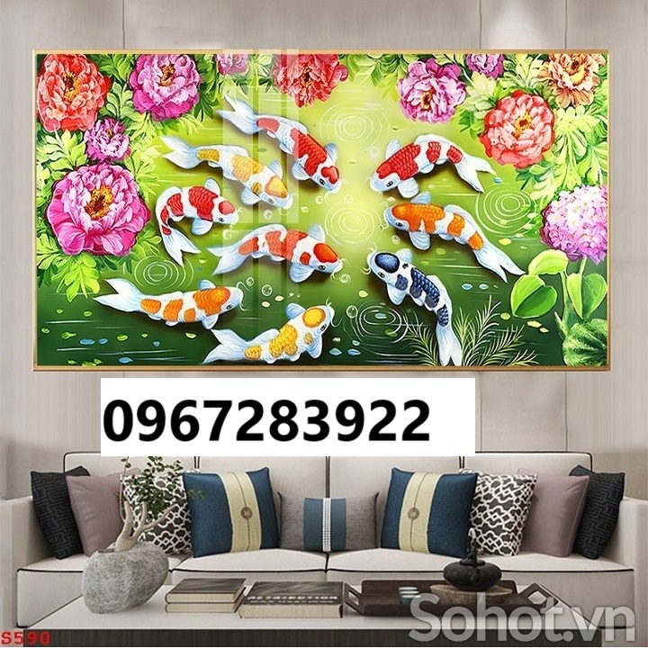 Gạch tranh cá hoa sang trọng