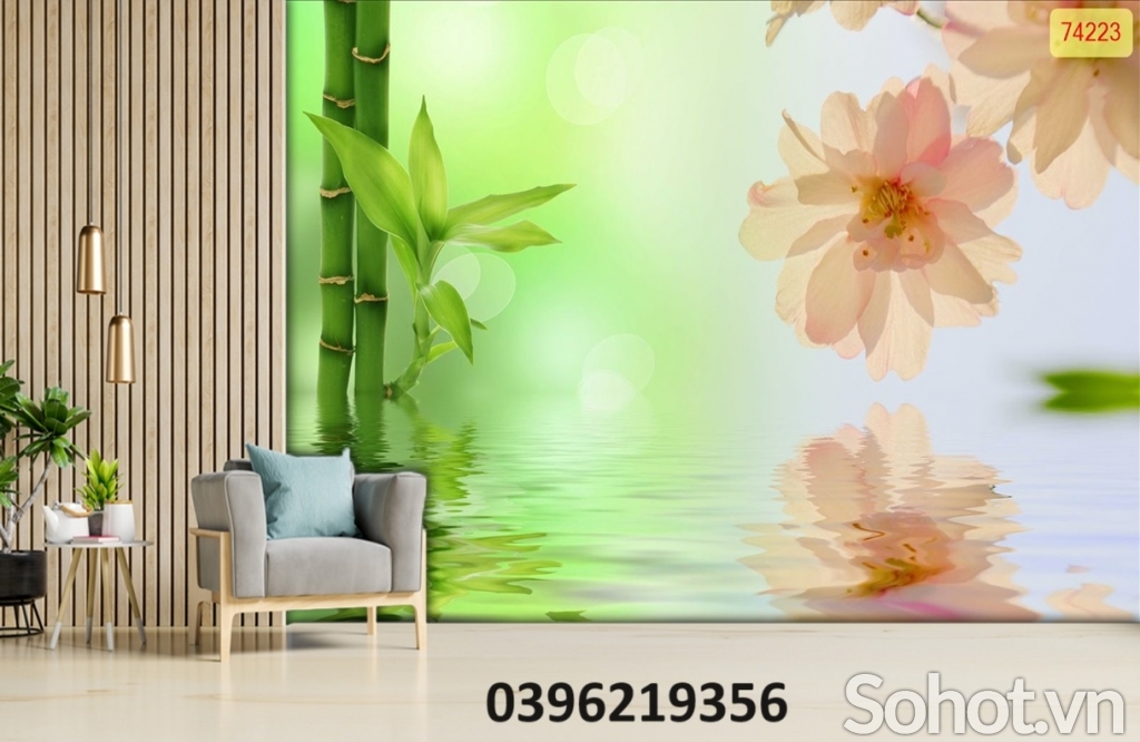 Tranh gạch men tre trúc đẹp