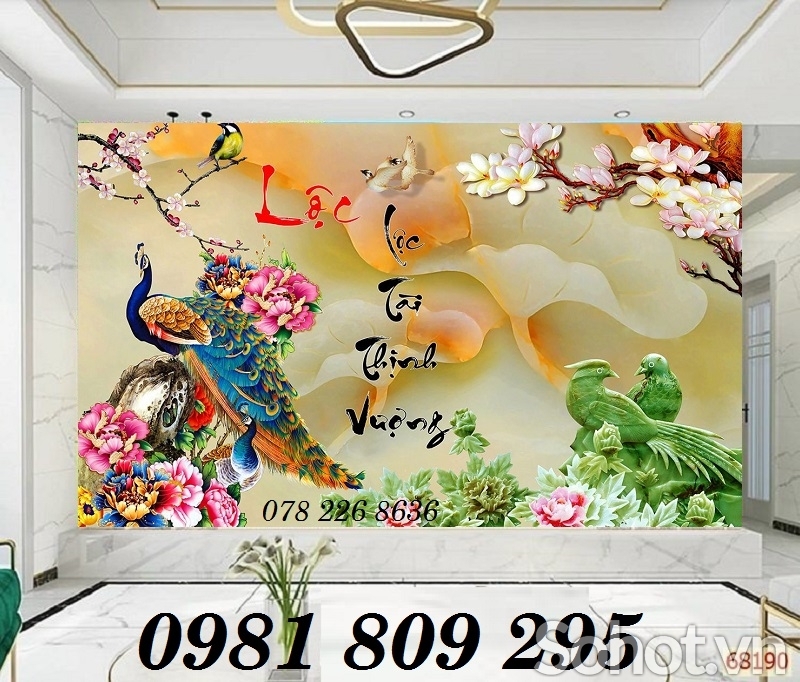 Tranh phong cảnh đồng quê - gạch 3d