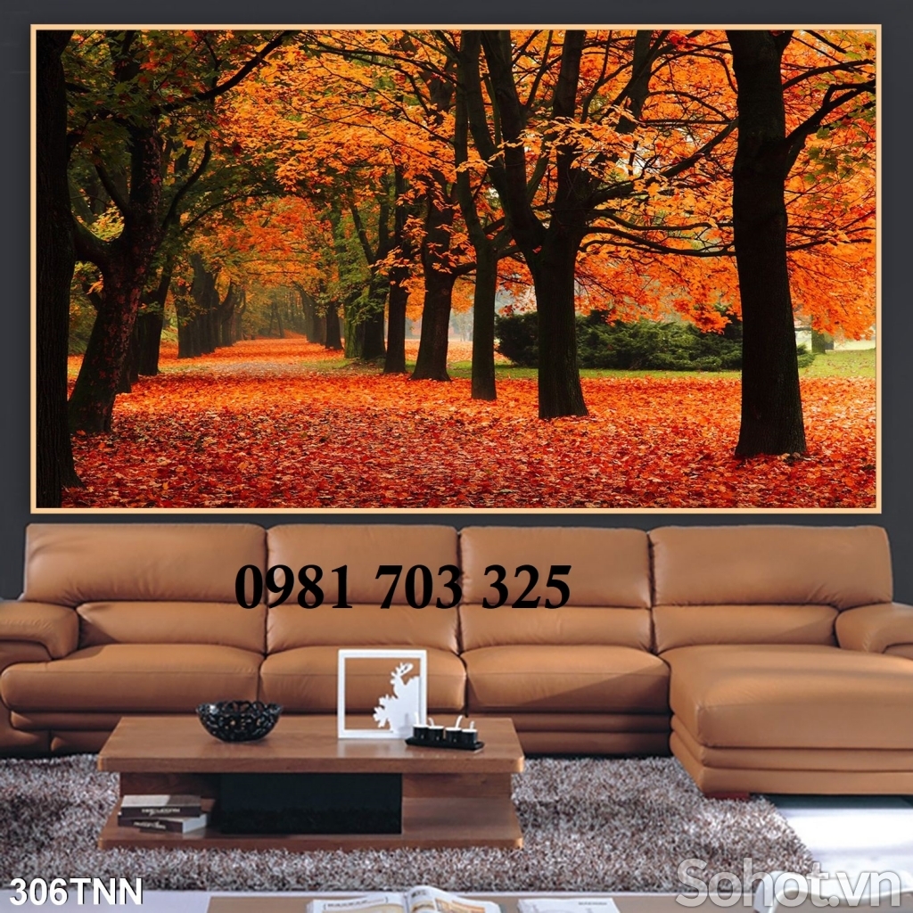 Tranh gạch mùa thu trang trí
