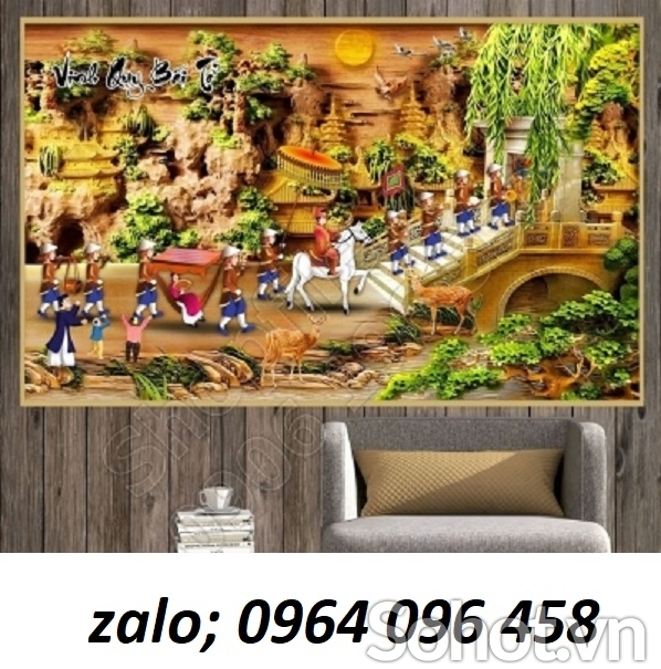 Tranh gạch 3d vinh quy bái tổ - EDC64