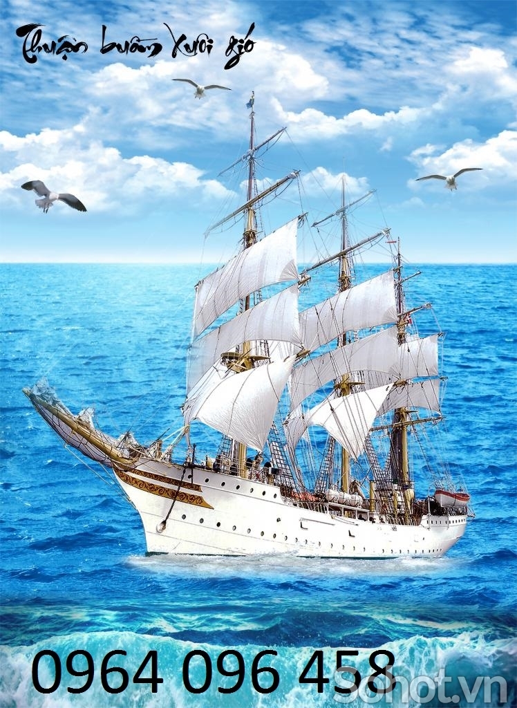 Tranh gạch thuận buồm xuôi gió 3d - 854CVV