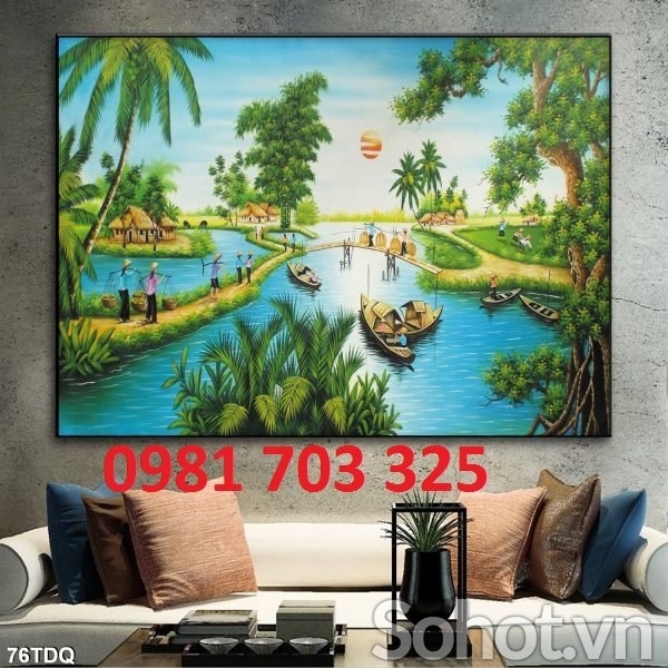 Tranh gạch 3d cảnh đồng quê