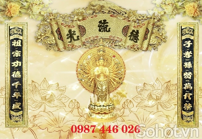 Tranh gạch men phòng thờ HP0822