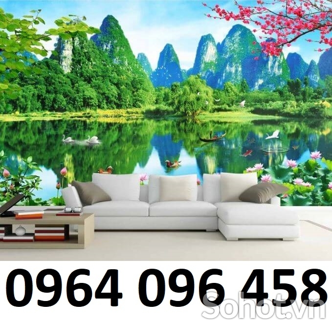 Tranh gạch 3d sơn thủy hữu tình - 666SB