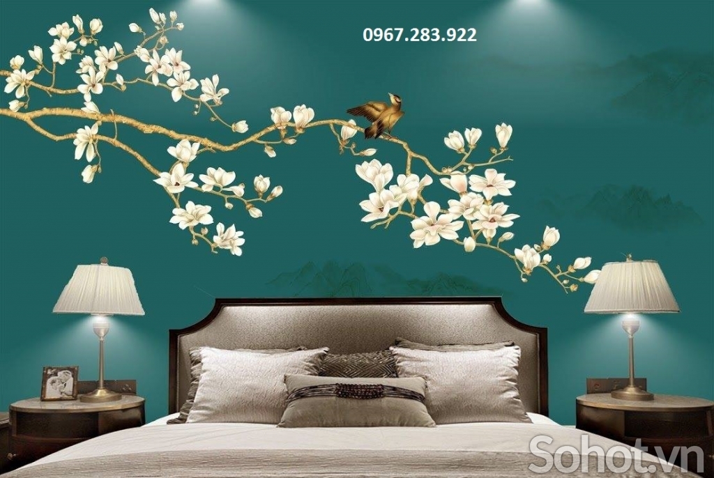 Tranh hoạ tiết đơn giản trang trí phòng ngủ - Hà Nội - SoHot.vn